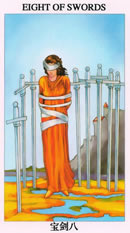 塔罗牌：宝剑八（Eight Of Swords）正位/逆位牌义解释