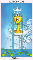 塔罗牌：圣杯一（Ace Of Cups）正位/逆位牌义解释
